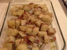 merluzzo saporito al forno con patate.8